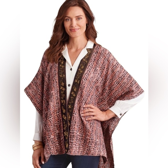 SOFT Surroundings Korra‎ Tweed Wrap - Picture 1 of 7